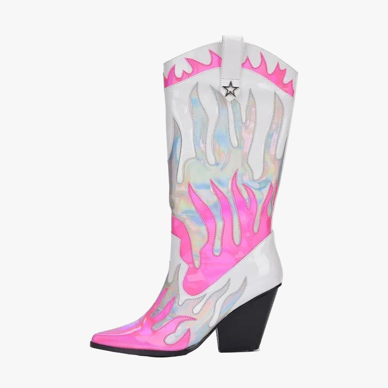 Women Flame Cowboy Boots