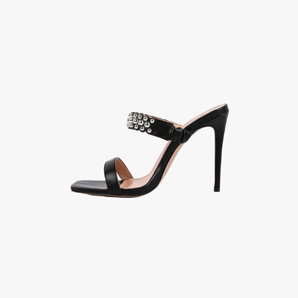 Bandy Stieletto Heel Metal Stud Sandals