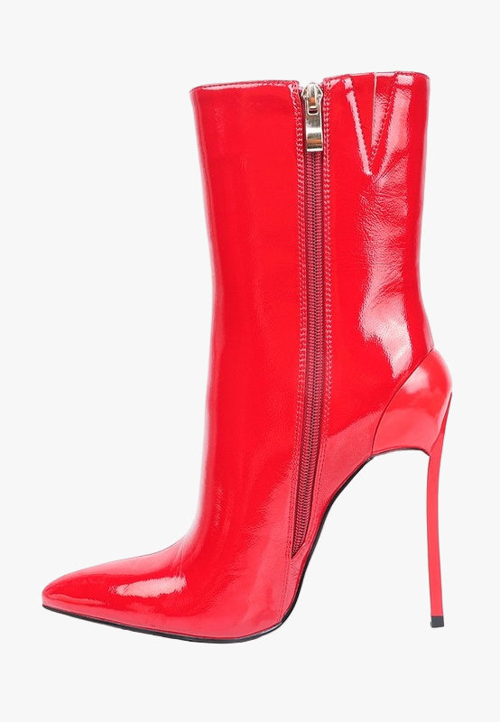 Mercury Patent High Heeled Ankle Boot