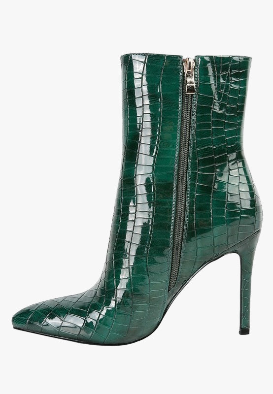 Momoa Patent Pu High Heeled Ankle Boot