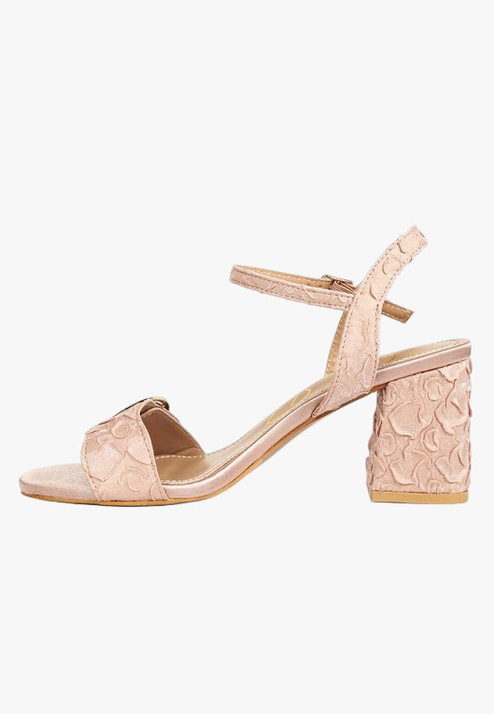 Chaplet Block Heel Pin Buckle Sandals