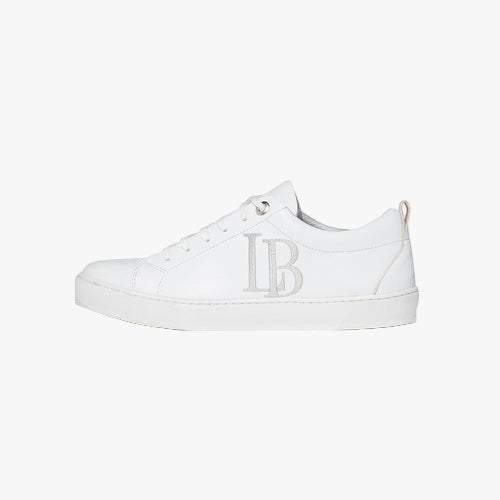 LB White Apple Leather Sneakers Women