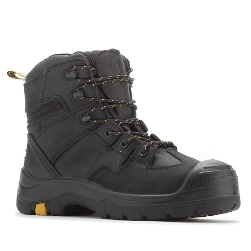 Men's Black Composite Toe Leather Work Boots