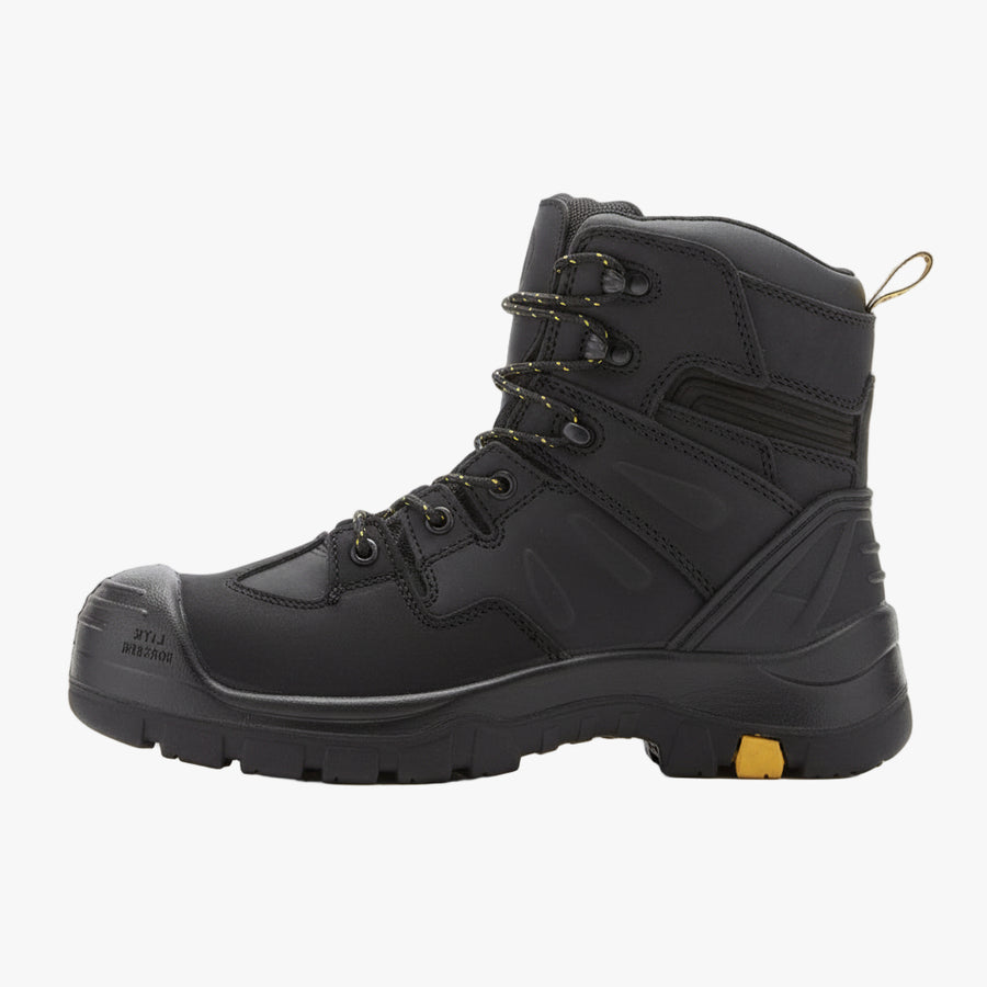 Men's Black Composite Toe Leather Work Boots