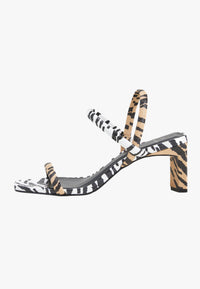 womens animal print sandals block heel stylish footwear USA
