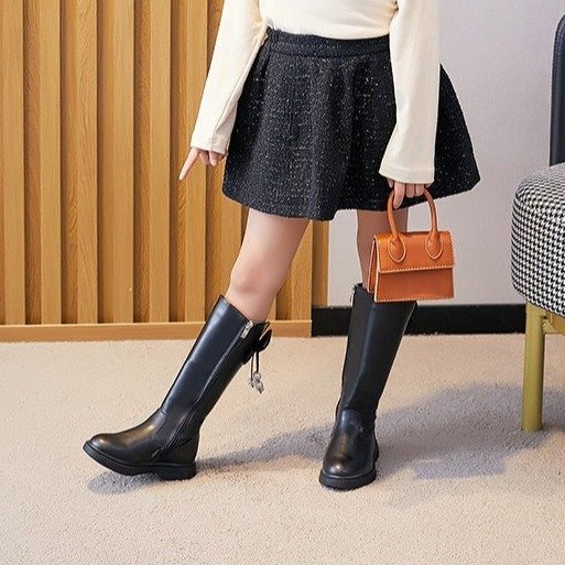 Explosive Style Children's Shoes British Retro Leather Boots