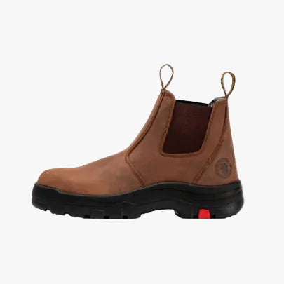 Lumen Brown 6 inch Pull-on Leather Work Boots