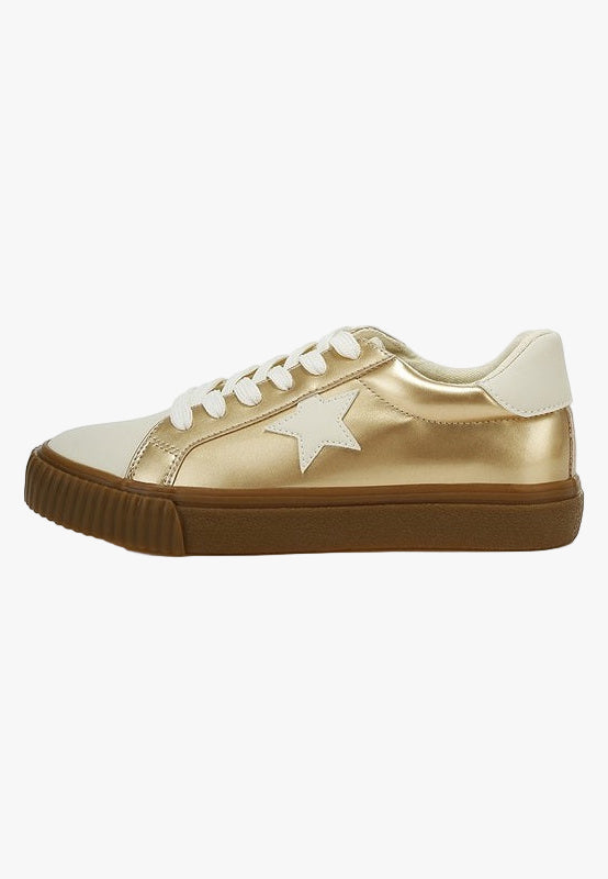 Jumping jacks Metallic Faux Leather Star Sneakers