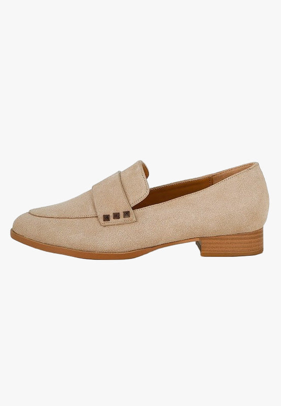 Durance Studded Genuine Suede Loafers