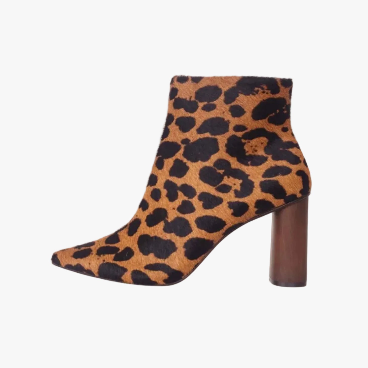 Brown Animal Print Ankle Boots