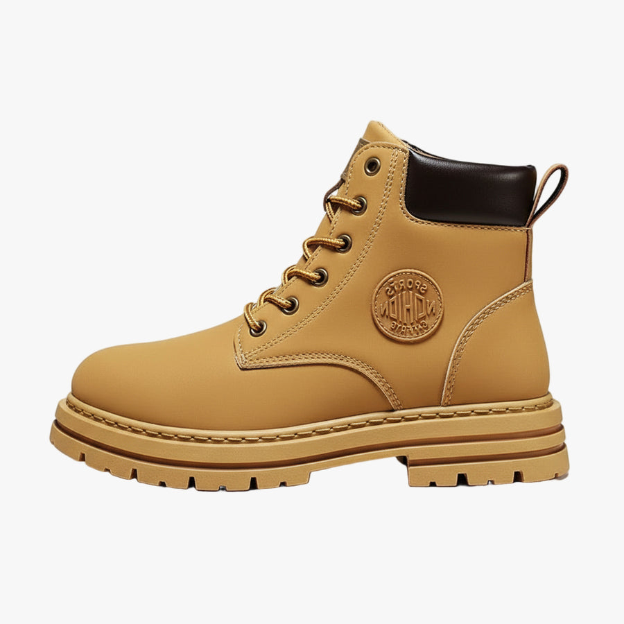 men's waterproof martin boots anti slip leather fashion boots

