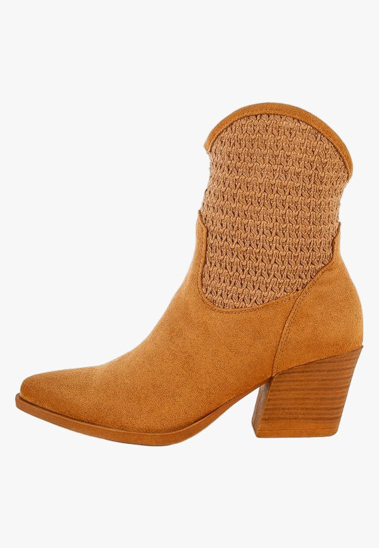Bimmy Woven Pointy Western Boots