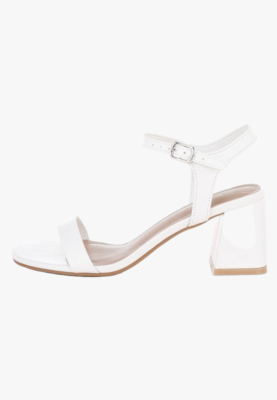 Kazara Faux Leather Block Heels