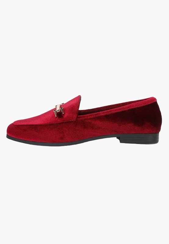 Evelio Horsebit Embellsihed Velvet Loafers