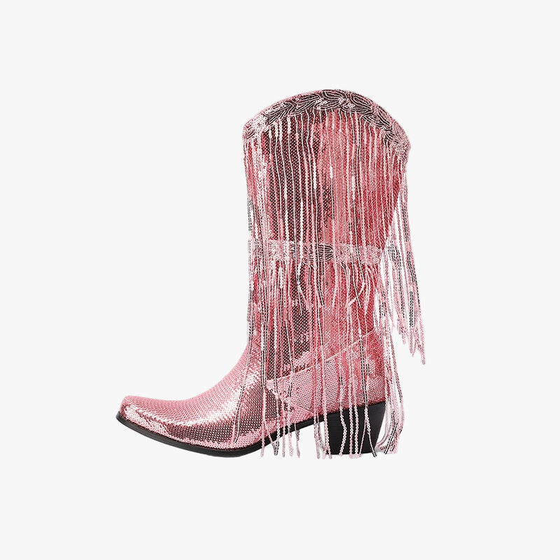 Curved Toe Sequins Glitter Bling Shiny Gold Green Purple Women Heels