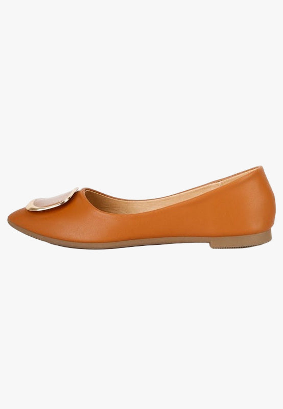 Karder Brooch Detail Ballet Flats