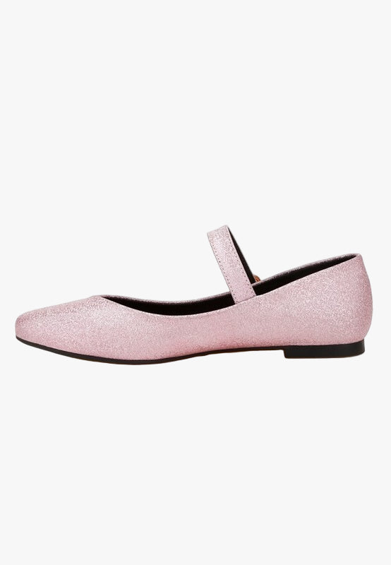 Herma Glitter Pin Buckle Ballerinas