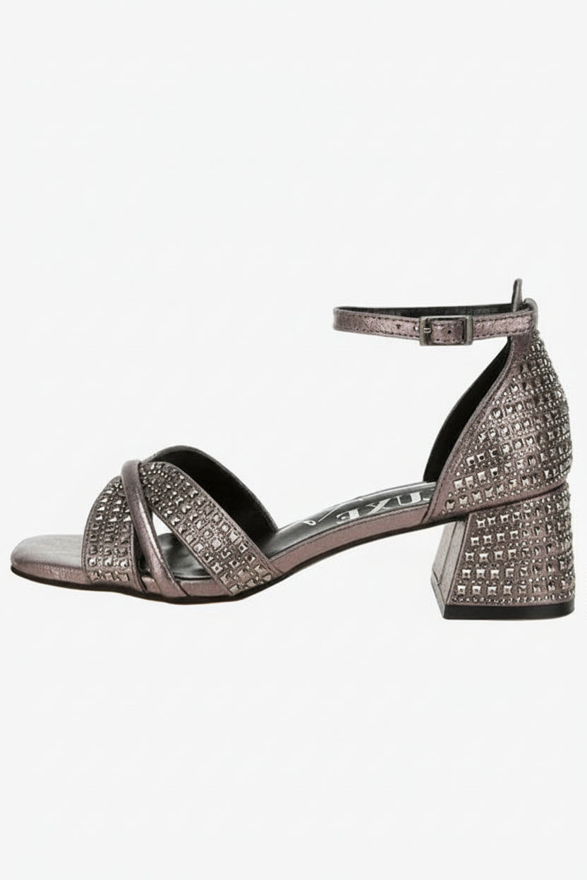 Babylon Low Block Heel Rhinestone Sandals