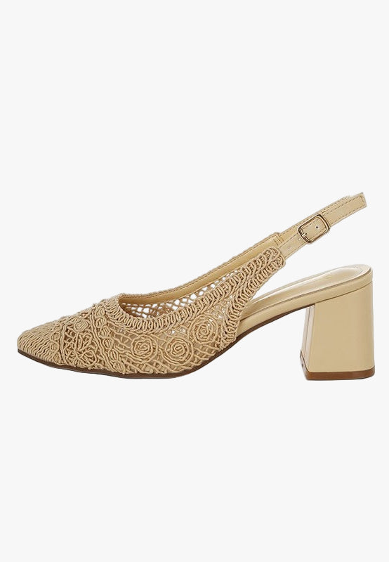 Tolina Woven Design Slingback Sandals
