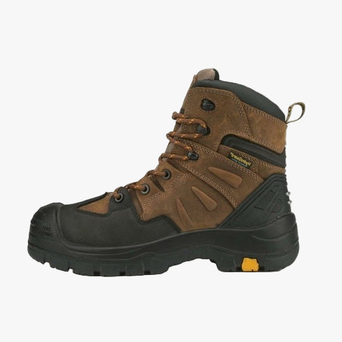 Brown 6 inch Waterproof Safety Toe Leather Work