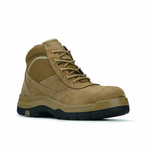 Cortez Brown 6 Inch Steel Toe Leather Work Boots