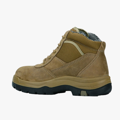 Cortez Brown 6 Inch Steel Toe Leather Work Boots
