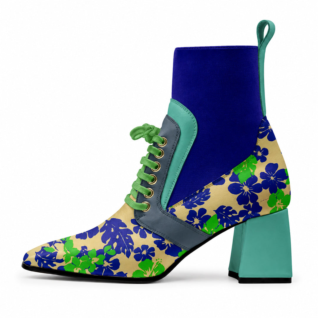 Women’s Floral Block Heel Boots