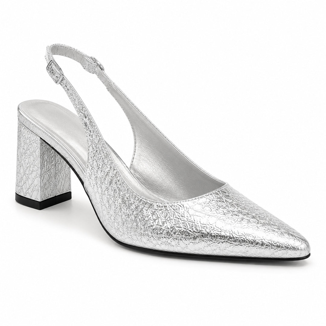 Women's Elegant Metallic Evening Heels