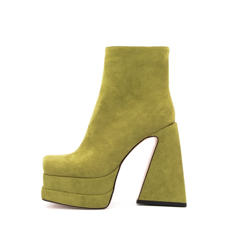 Platform Boots for Women Fashion - Crude Heel