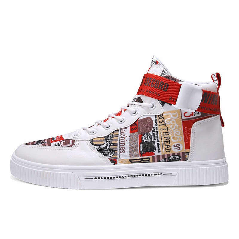 Trendy spring men's shoes: high-top shoes