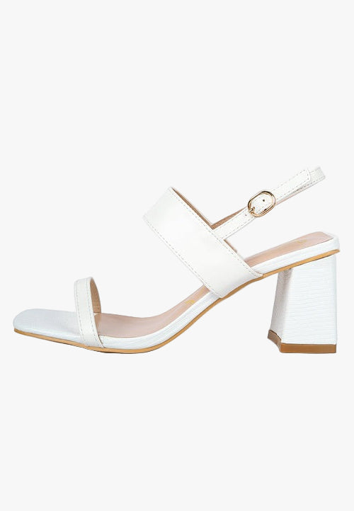 Kirk Elasticated Gussets Block Heel Sandals