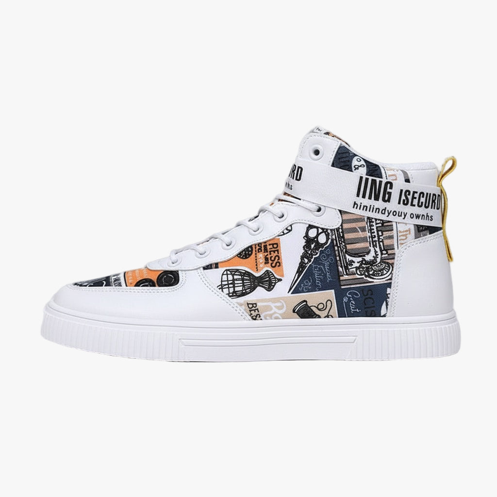 Trendy spring men's shoes: high-top shoes