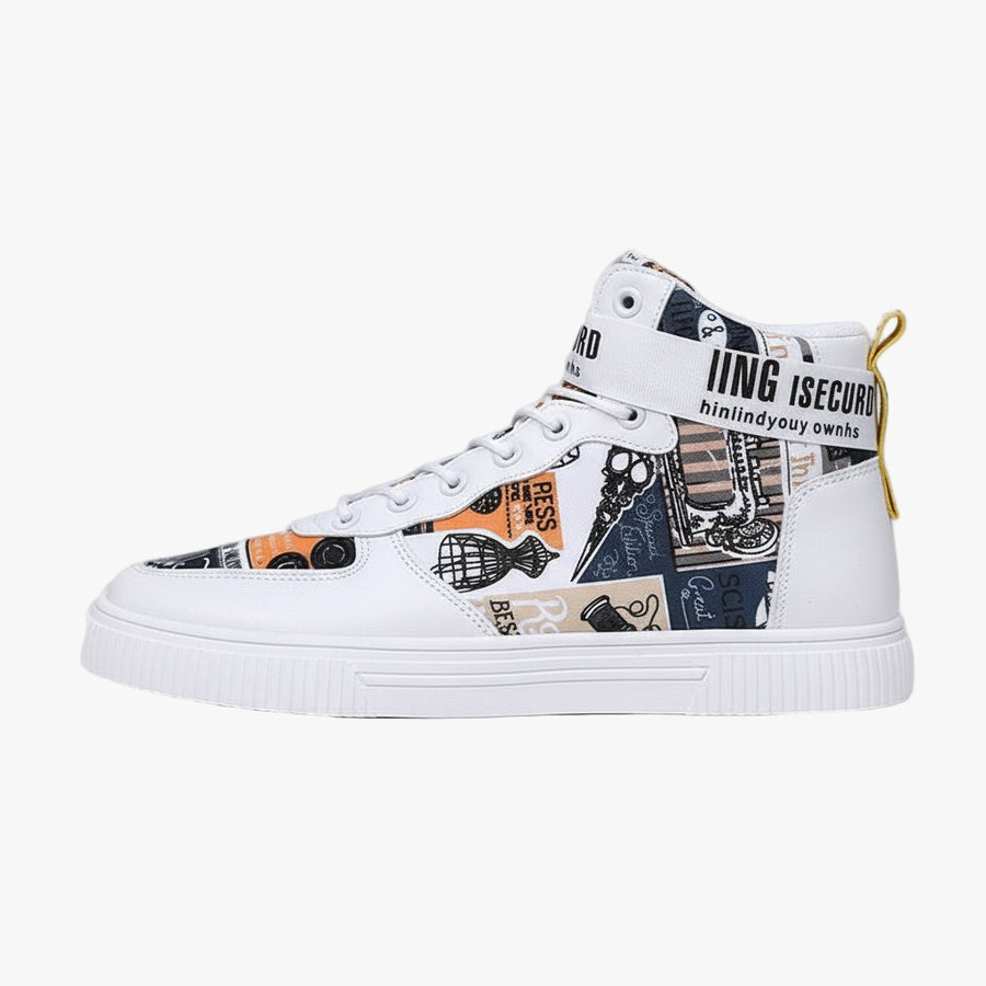 Trendy spring men's shoes: high-top shoes