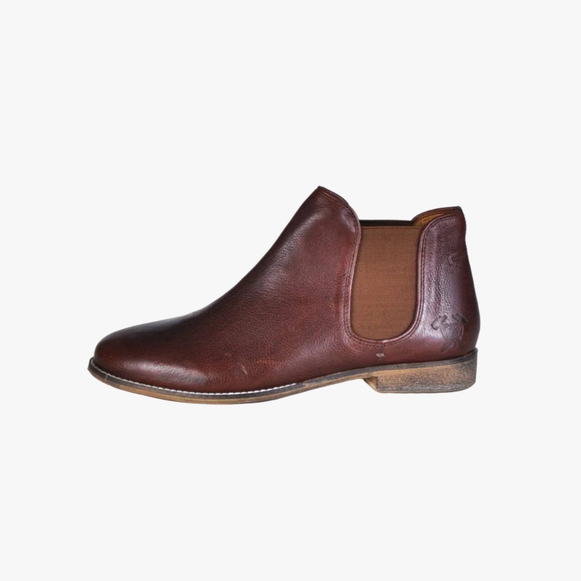 Men's Cognac Leather Ankle Boots