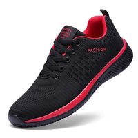 running shoes for men with cushioned sole in red