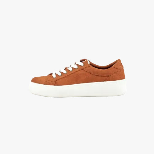 Women's Venice Micro Suede Lace Up Sneaker Camel