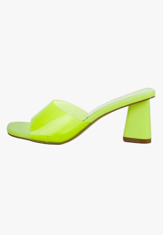 Clear Flirt Clear Strap Slip On Heels