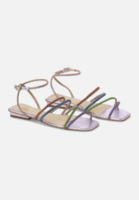 womens flat sandals side view lightweight design
