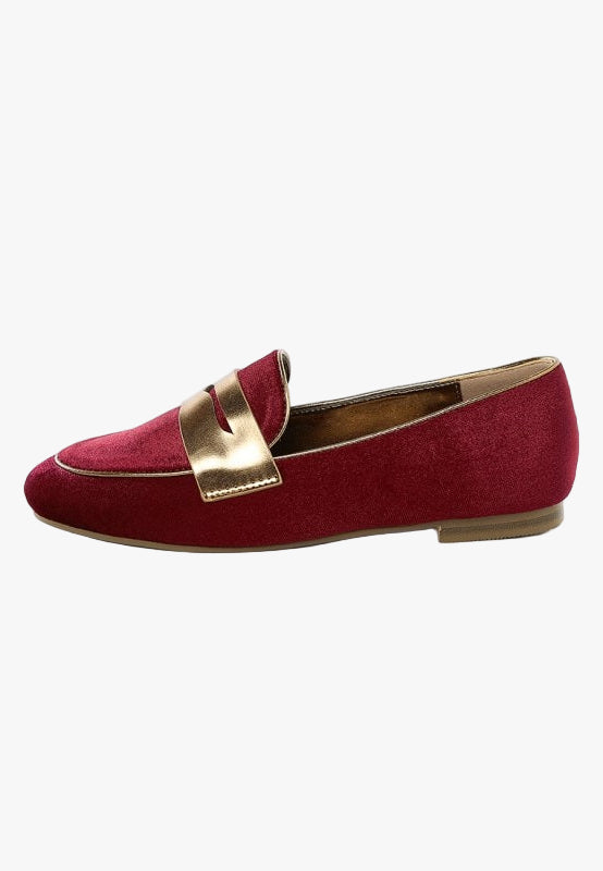 Malta Penny Strap Velvet Loafers