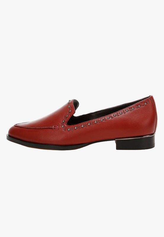 Wolferton Delicate Stud Detail Leather Loafers