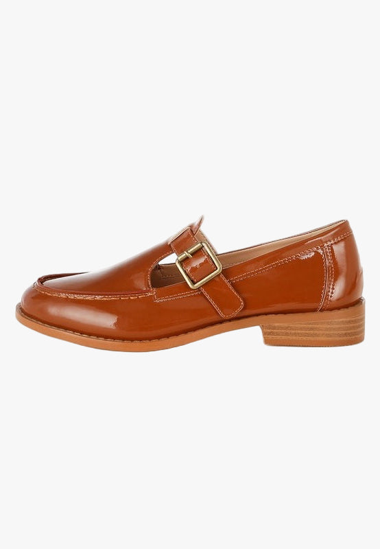 Swenson Patent Pleather Mary Jane Loafers