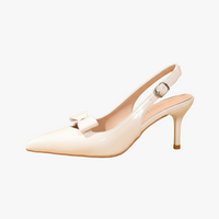 womens point toe slingback pumps black