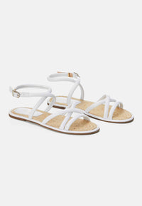 brown leather sandals for women top view stylish design
