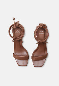 Women’s Strappy Sandal Heels – Elegant & Stylish Brown