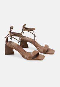 Women’s Strappy Sandal Heels – Elegant & Stylish Brown