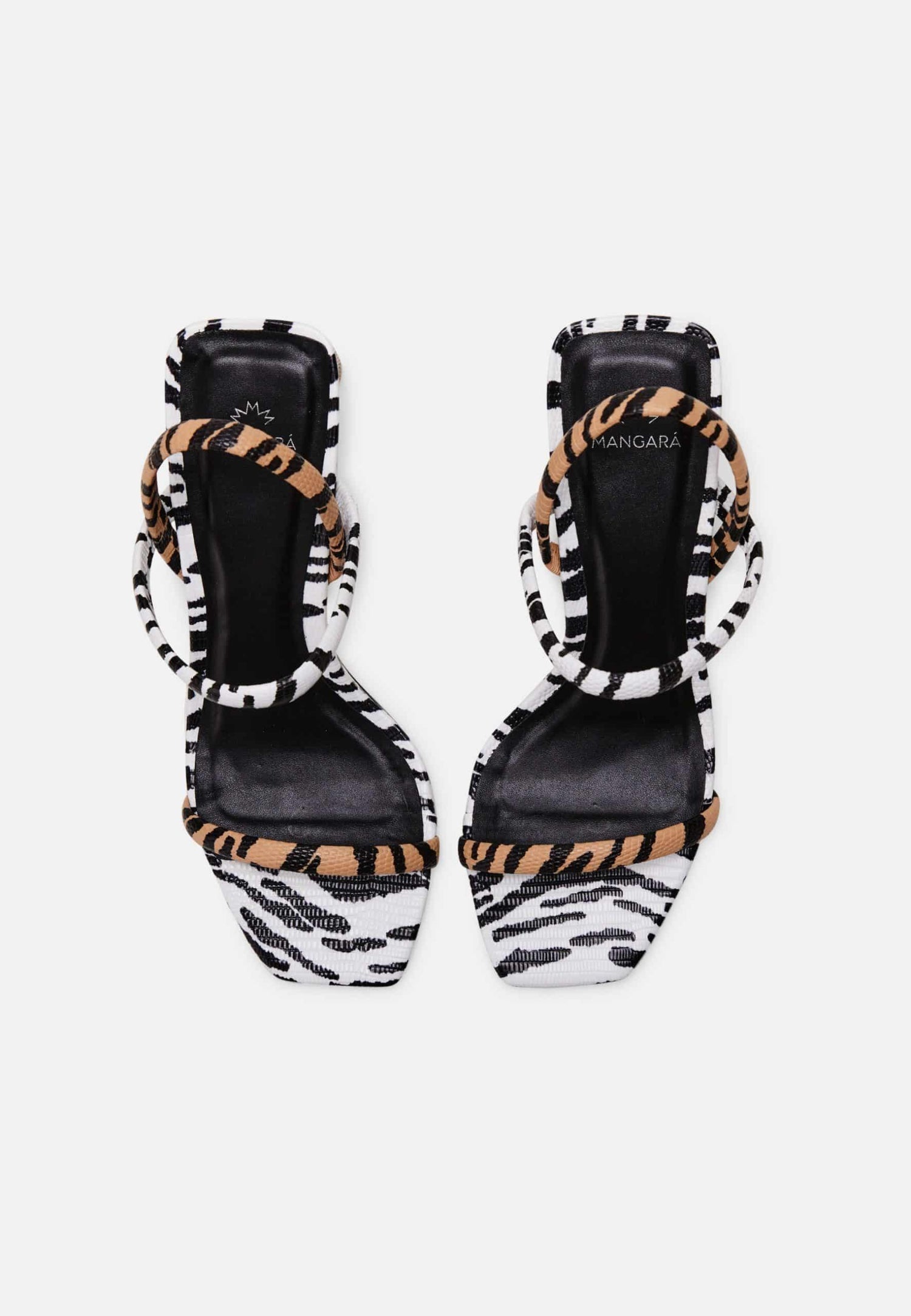 animal print sandals side view 6.5cm block heel design
