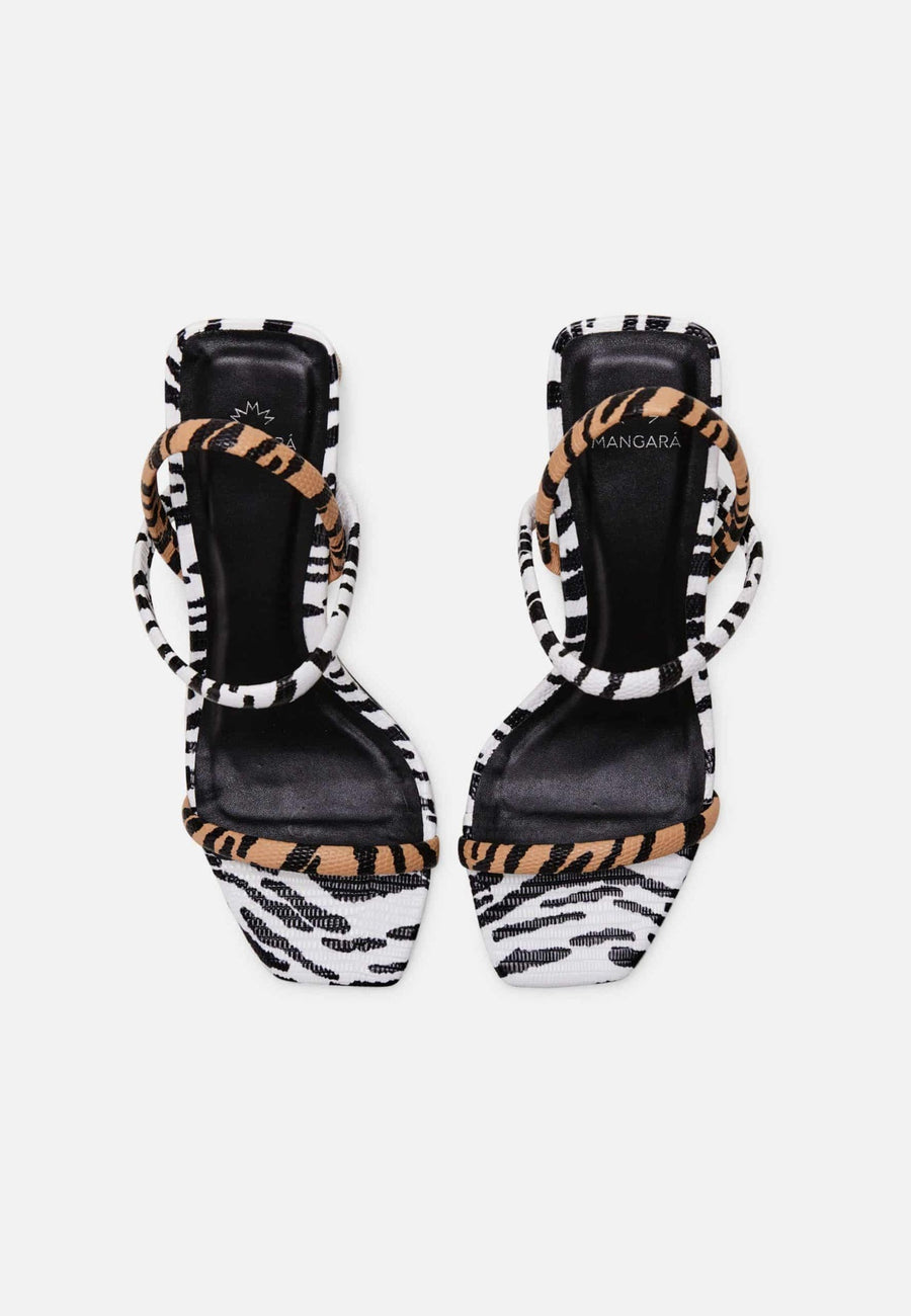 animal print sandals side view 6.5cm block heel design
