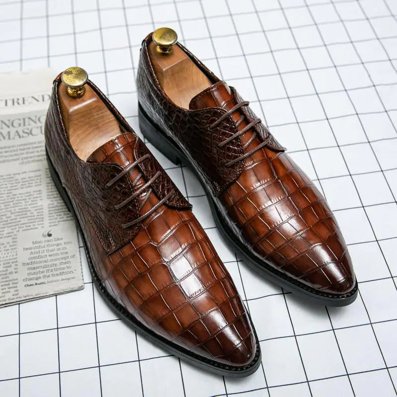 Men's Business Formal Pointed Toe Leather Shoes