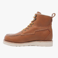 mens brown 6-inch soft toe wedge work boots

